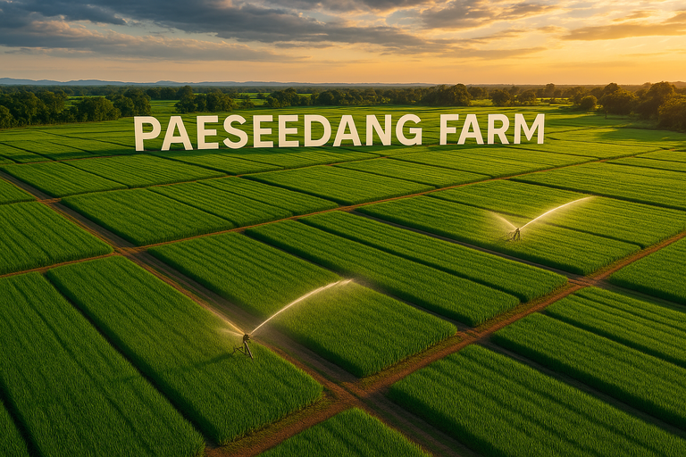 Aerial view of farm fields