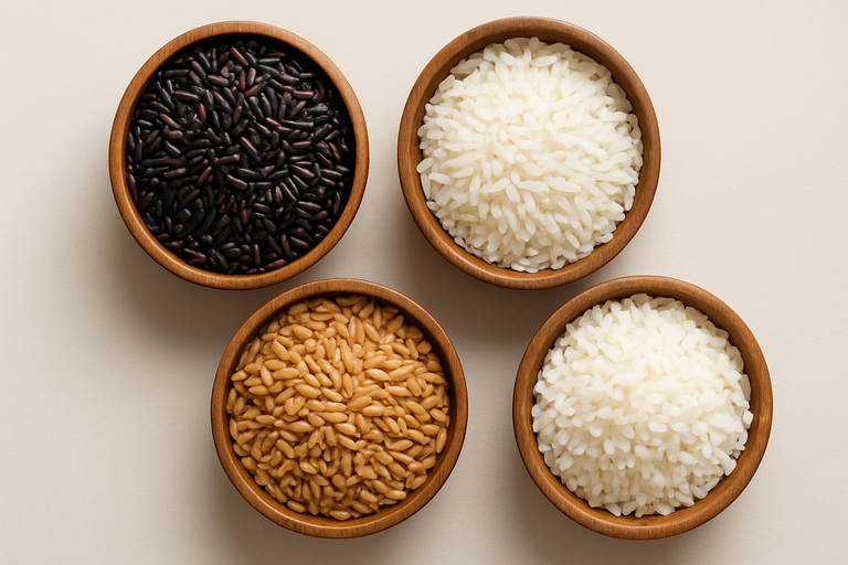 Grains and rice varieties